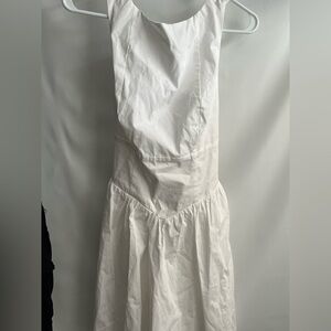 Elegant White backless Dress bow medium